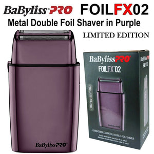 BaBylissPRO FoilFX02 [LIMITED EDITION] All-Metal Double Foil Shaver, Purple (FXFS2P)