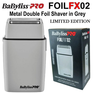 BaBylissPRO FoilFX02 [LIMITED EDITION] All-Metal Double Foil Shaver, Grey (FXFS2GY)