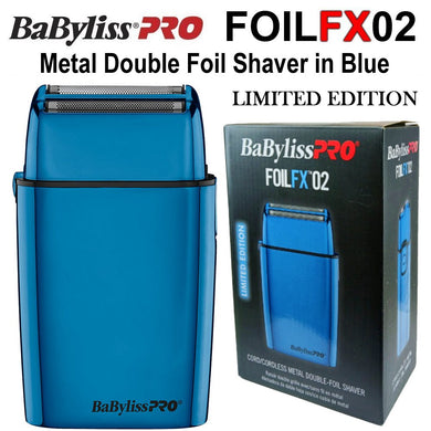 BaBylissPRO FoilFX02 [LIMITED EDITION] All-Metal Double Foil Shaver, Blue (FXFS2BL)