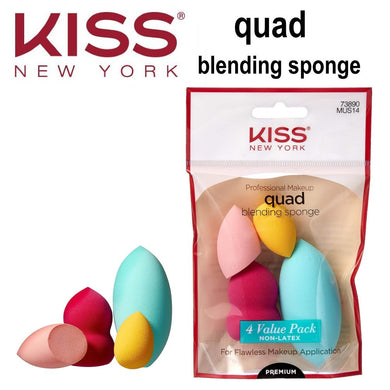 Kiss Quad Blending Sponge, 4 pack (MUS14)