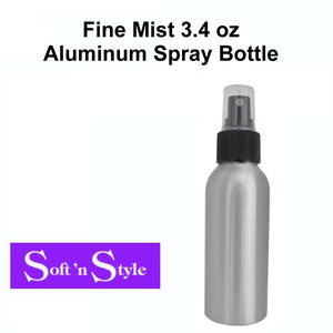 Soft 'n Style 3.4 oz Aluminum Fine Mist Spray Bottle (B84)