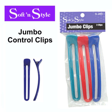 Soft 'n Style Clips, Jumbo Control Clips, 3 pieces (CL-JMB3)