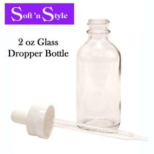Soft 'n Style Bottle, 2 oz Glass Dropper Bottle