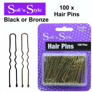 Soft 'n Style100pk Hair Pins (CD-2082)