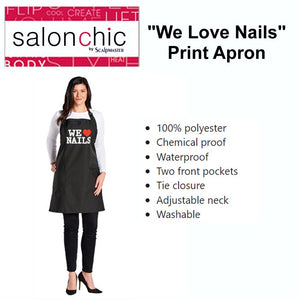 Salon Chic Print Apron, "We Love Nails" (4075)