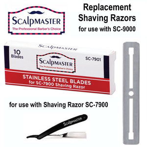ScalpMaster Shaving Razor Replacement Blades, 10 Blades (SC-7901)