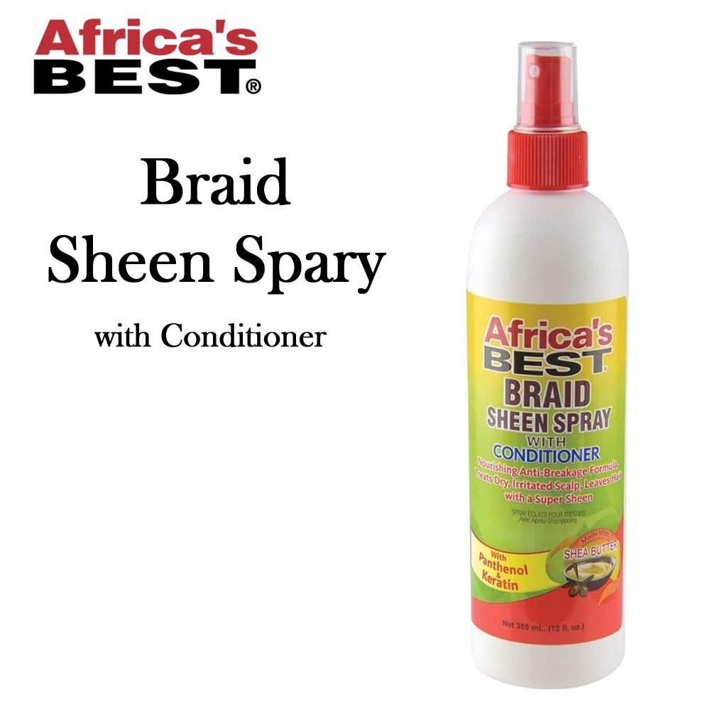 Africa's Best Braid Sheen Spray with Conditioner, 12 oz