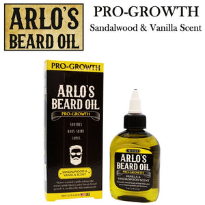 Arlo's Beard Oil, Pro-Growth with Sandalwood and Vanilla Scent, 2.5 oz