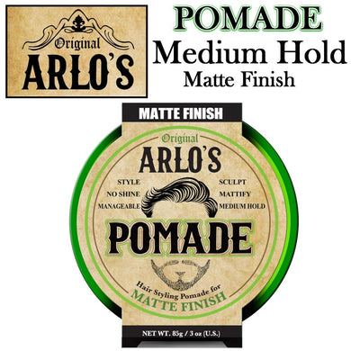 Arlo's Pomade, Medium Hold Matte Finish, 3 oz