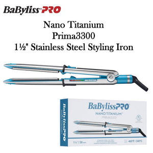 BabylissPro Nano Titanium 1½" Prima Stainless Steel Styling Iron