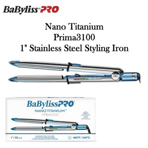BabylissPro Nano Titanium 1" Prima Stainless Steel Styling Iron