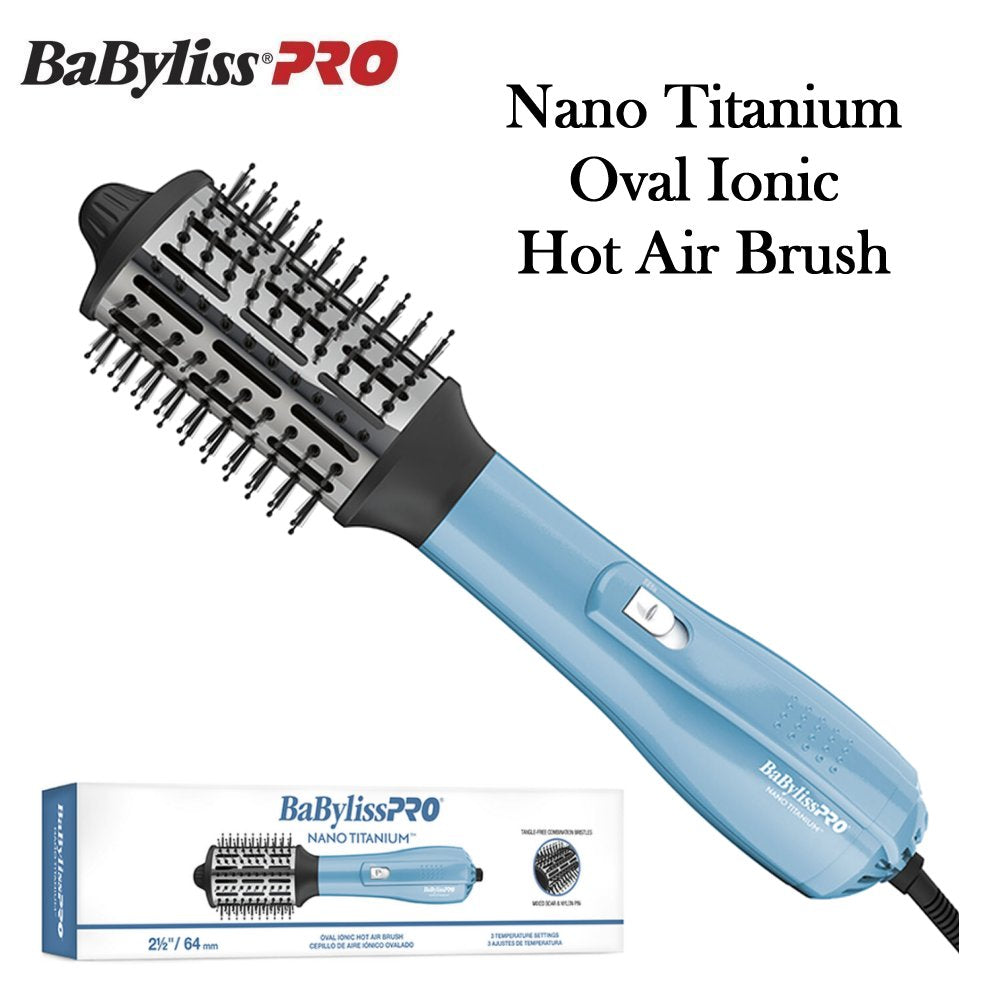 BabylissPro Nano Titanium Oval Ionic Hot Air Brush