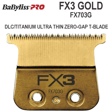 BaBylissPRO FX703G  FX3 GOLD Replacement DLC/Titanium Ultra Thin Zero-Gap T-Blade
