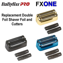 BaBylissPRO FXOne Replacement Double Foil Shaver Foil and Cutter (Black, Gold, Rose Gold, or Blue)