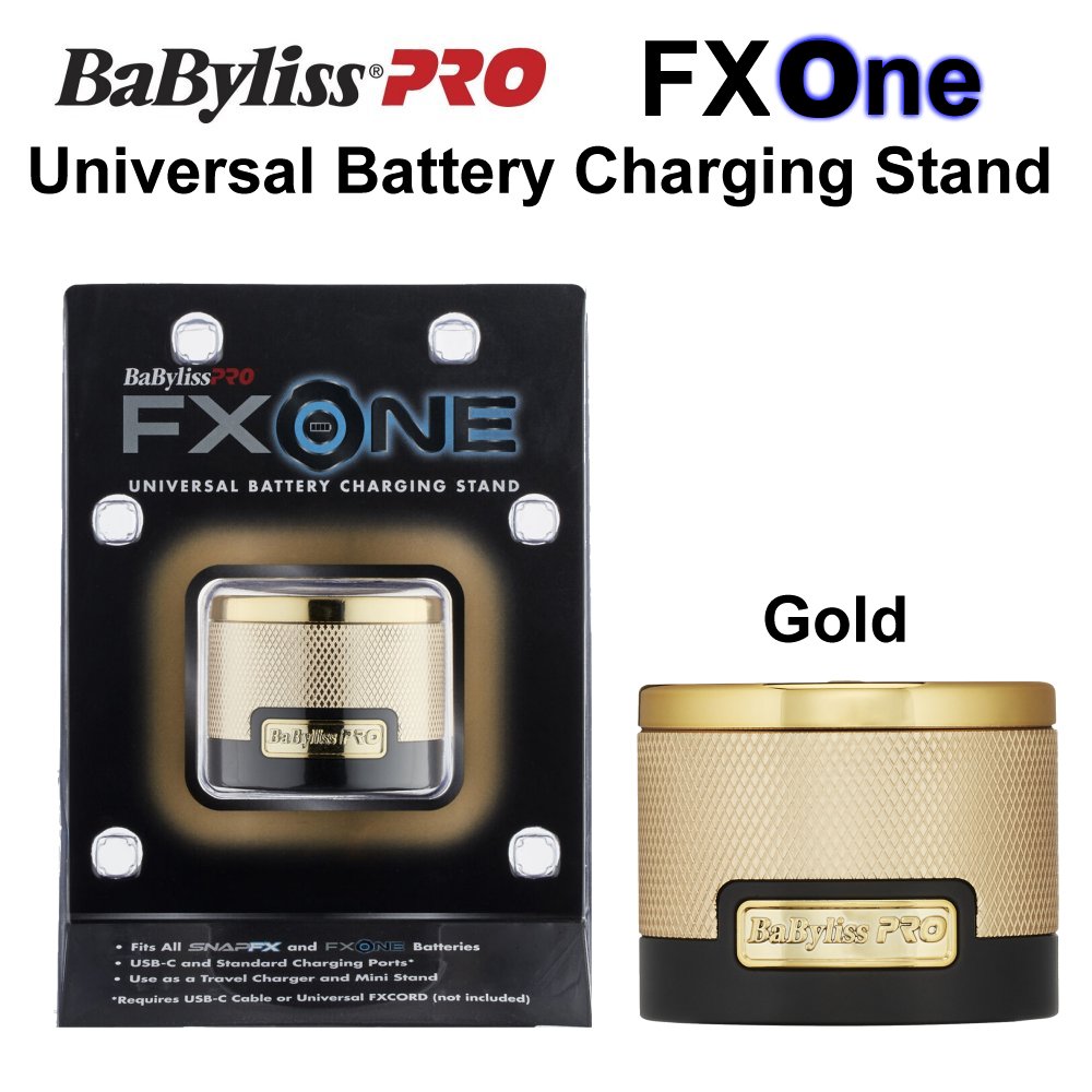 BaBylissPRO FXOne Universal Battery Charging Stand, Gold (FXTRAVBG)