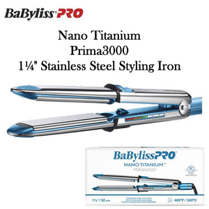 BabylissPro Nano Titanium 1¼" Prima Stainless Steel Styling Iron