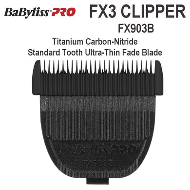 BaBylissPRO FX903B FX3 Replacement Titanium Carbon-Nitride Standard Tooth Ultra-Thin Fade Blade