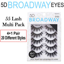 Broadway Eyelash, 5D Eyes Lash Multi Pack, 20+ Styles