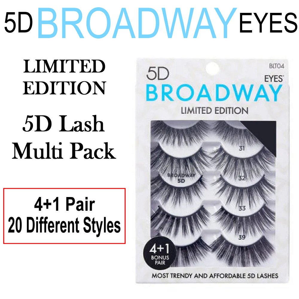 Broadway Eyelash, 5D Eyes Lash Multi Pack LIMITED EDITION (BLT04)