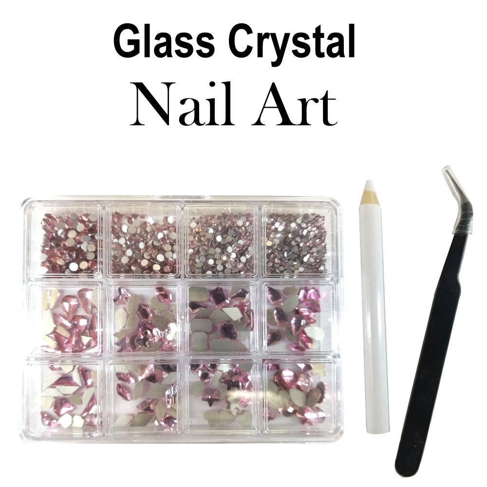 Nail Art Crystals, 12 sizes 