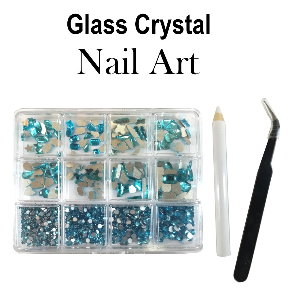 Nail Art Crystals, 12 sizes 