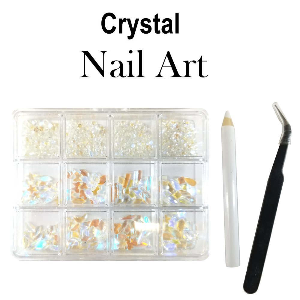 Nail Art Crystals, 12 sizes 