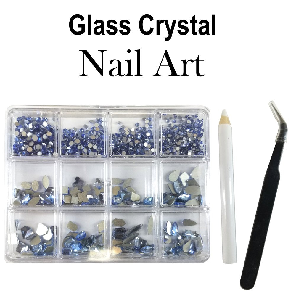 Nail Art Crystals, 12 sizes 