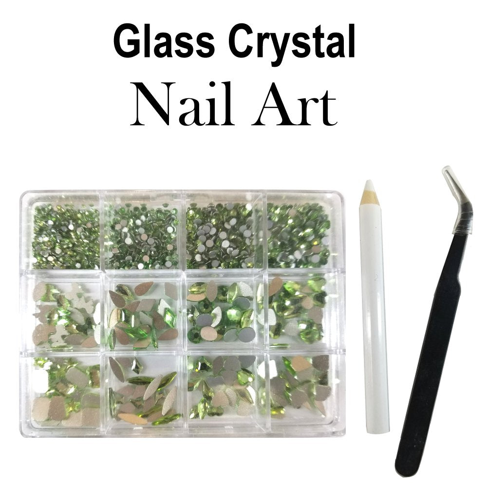 Nail Art Crystals, 12 sizes 