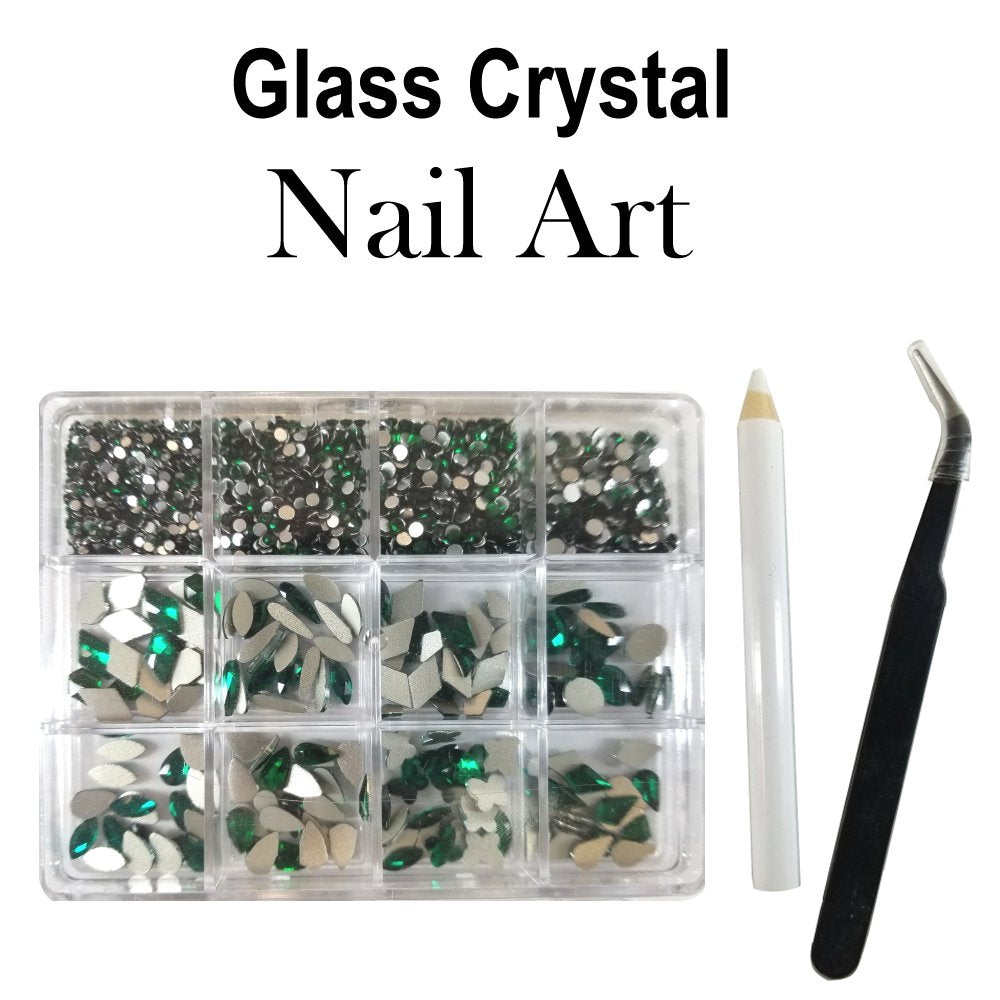 Nail Art Crystals, 12 sizes 