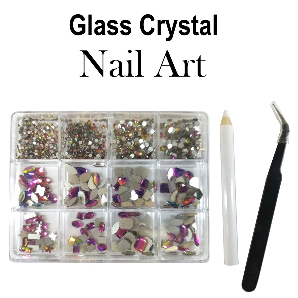 Nail Art Crystals, 12 sizes 