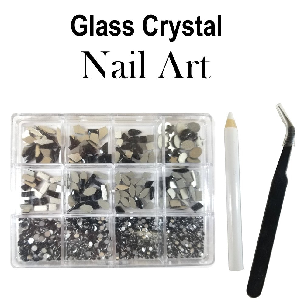 Nail Art Crystals, 12 sizes 