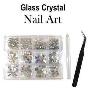 Nail Art Crystals, 12 sizes "Iridescent Purple"