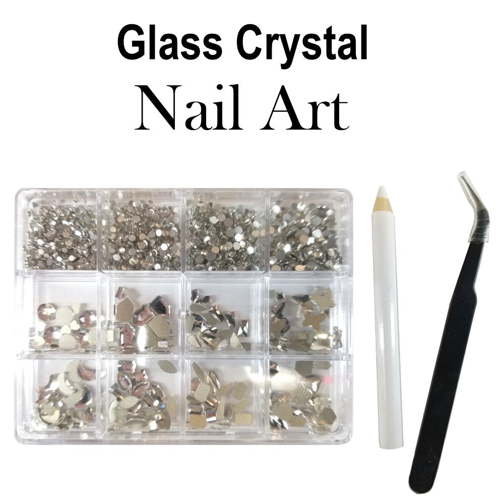 Nail Art Crystals, 12 sizes 