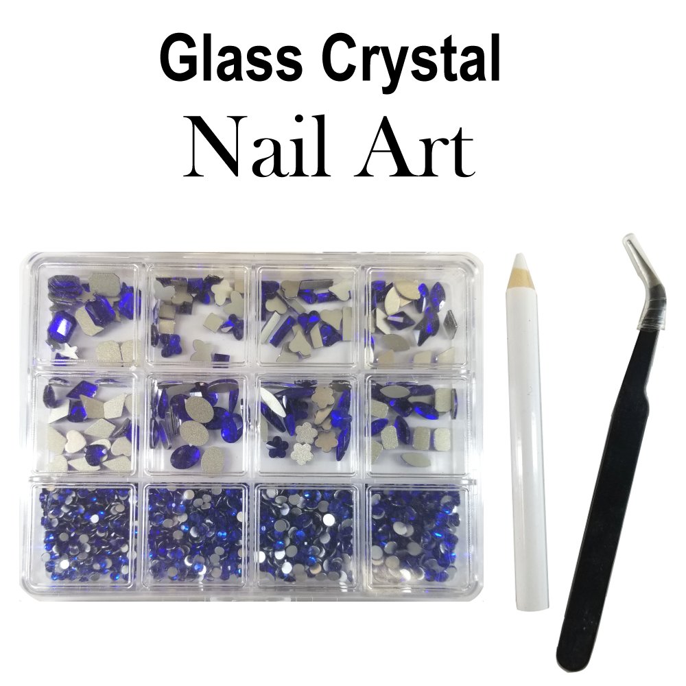 Nail Art Crystals, 12 sizes 