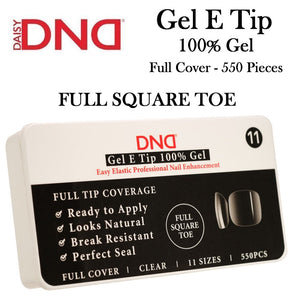 DND Gel E Tips #11 Full Square Toe, 550 pieces