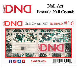 DND Nail Crystal Kit #16, Emerald