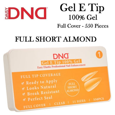 DND Gel E Tips #1 Full Short Almond, 550 pieces