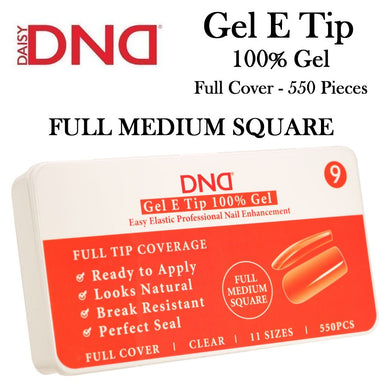 DND Gel E Tips #9 Full Medium Square, 550 pieces