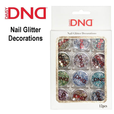 DND Nail Glitter Decorations - 12 pack