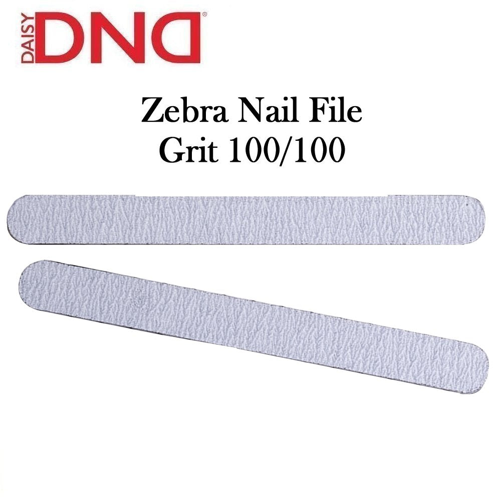 DND Nail File, 2 Zebra Acrylic Nail Files 100/100 Grit