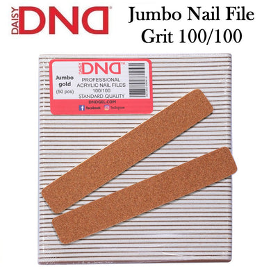 DND Nail File, Jumbo Gold Acrylic Nail File 100/100 Grit