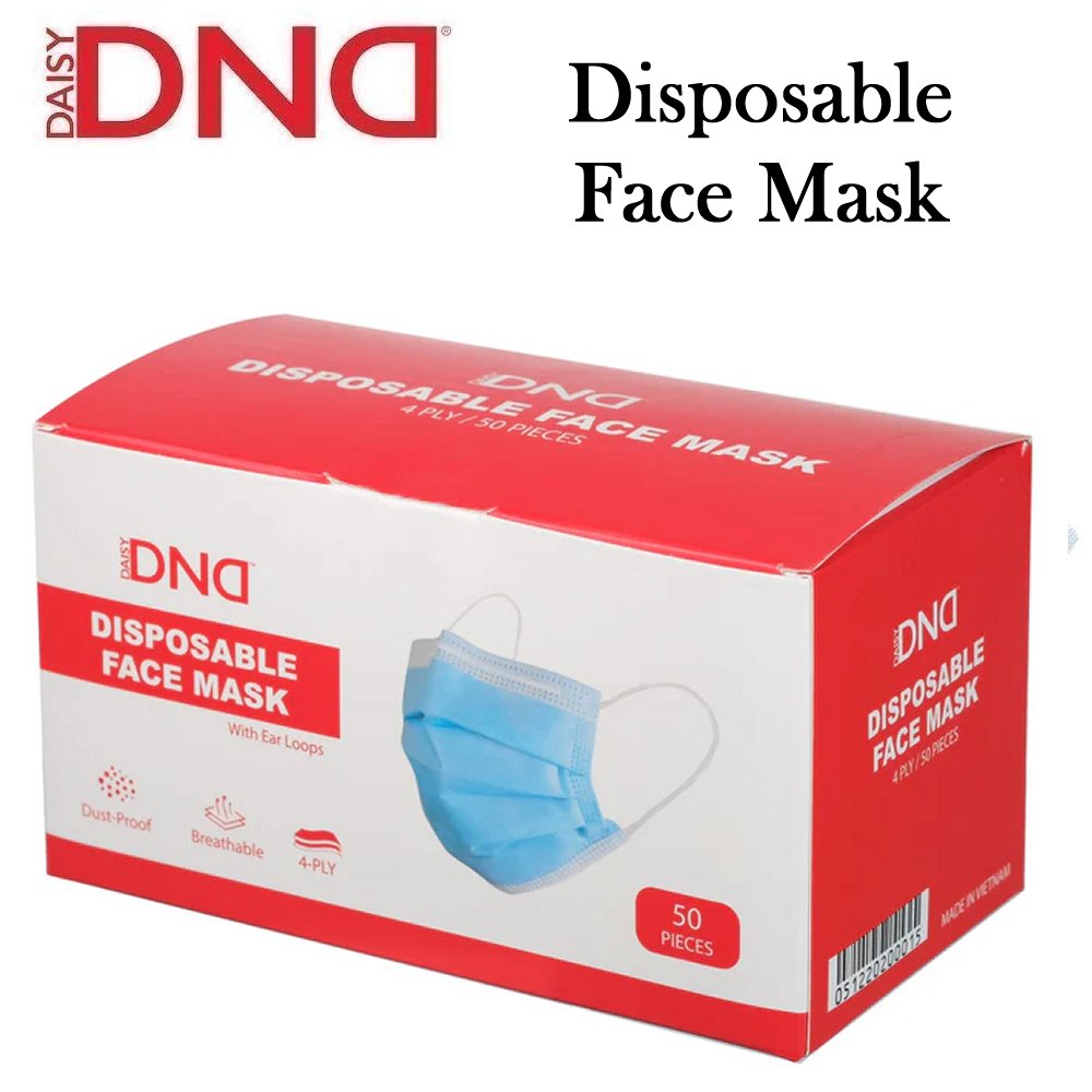 DND Disposable Face Mask, 3 Ply - 50 Pieces