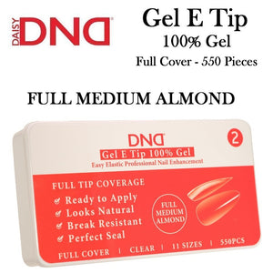 DND Gel E Tips #2 Full Medium Almond, 550 pieces