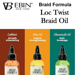 Ebin Braid Formula "Loc Twist Braid Oil", 4 oz
