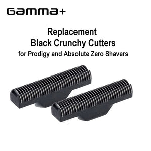 Gamma+ Replacement Black Crunchy Cutters for Gamma+ Prodigy and Absolute Zero Shavers