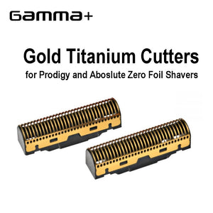 Gamma+ Replacement Forged Gold Titanium Cutters for Cordless Absolute Zero and Prodigy Shavers