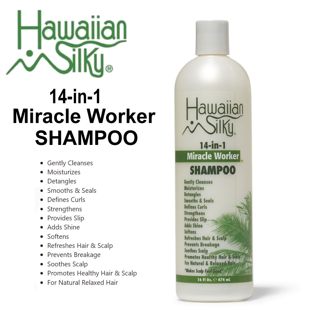 Hawaiian Silky Miracle Work 14-in-1 Shampoo, 16 oz