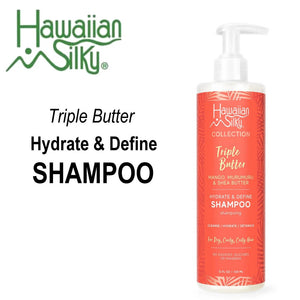 Hawaiian Silky Triple Butter Hydrate & Define SHAMPOO, 12 oz