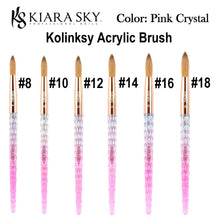 Kiara Sky Kolinsky Acrylic Brush in Pink (Sizes #8, #10, #12, 14, 16, and #18)
