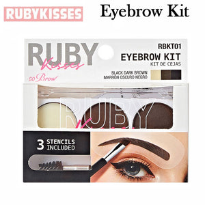 Ruby Kisses Eyebrow Kit, Black Dark Brown (RBKT01)